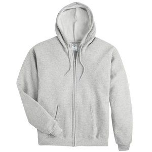 Hanes Zip Up Hoodie Ash / Light Grey/Gray XL